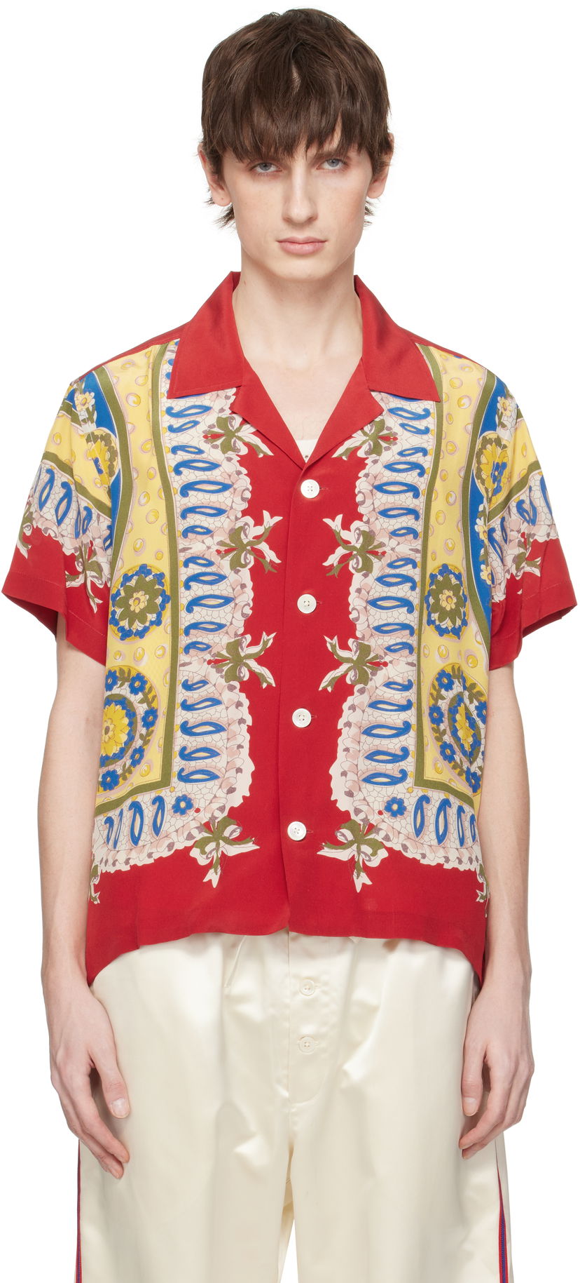 Košulja Bode Bode Bricolage Short Sleeve Shirt Crvena | MRS25SH002