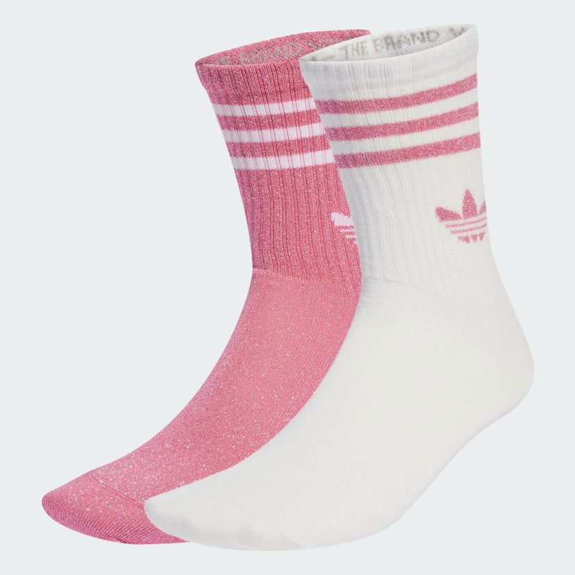 Čarape adidas Performance Glitter Crew Socks 2 Pairs Ružičasta | JX5205