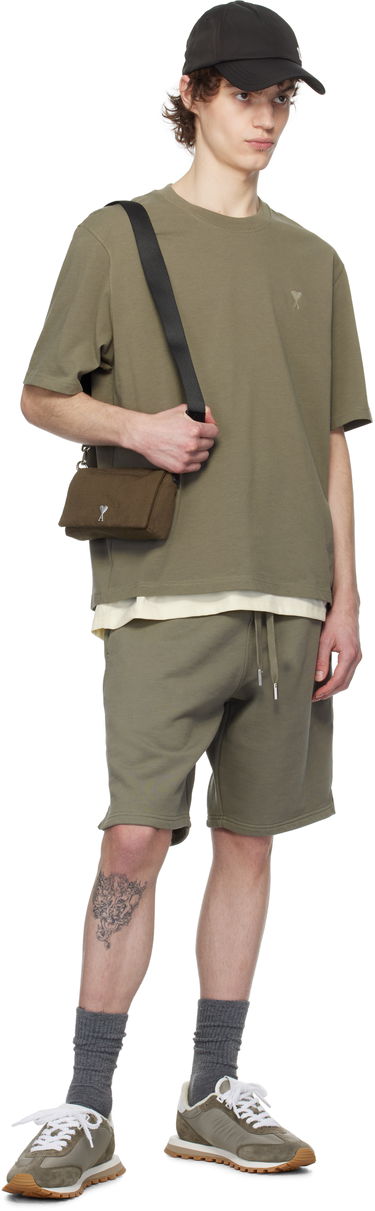 Kratke hlače AMI AMI Paris De Coeur Dye Shorts Zelena | HSO674.747, 3