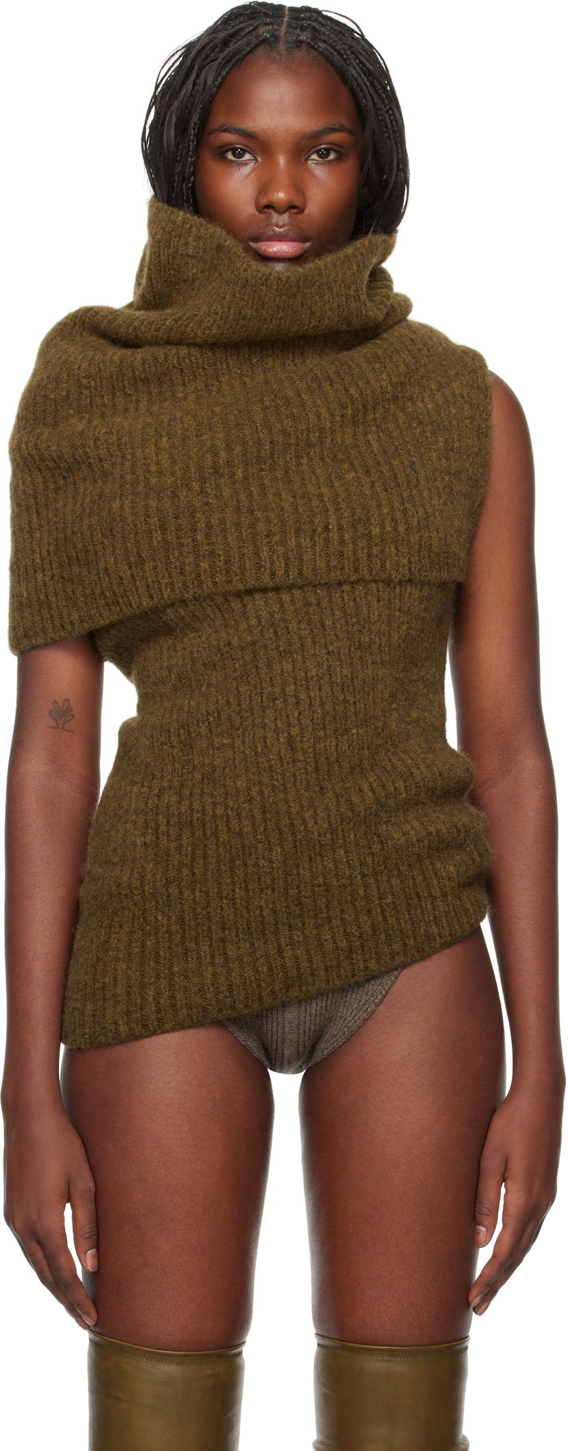 Džemper Rick Owens Turtleneck Sweater Smeđa | RO02D3673 KHWP