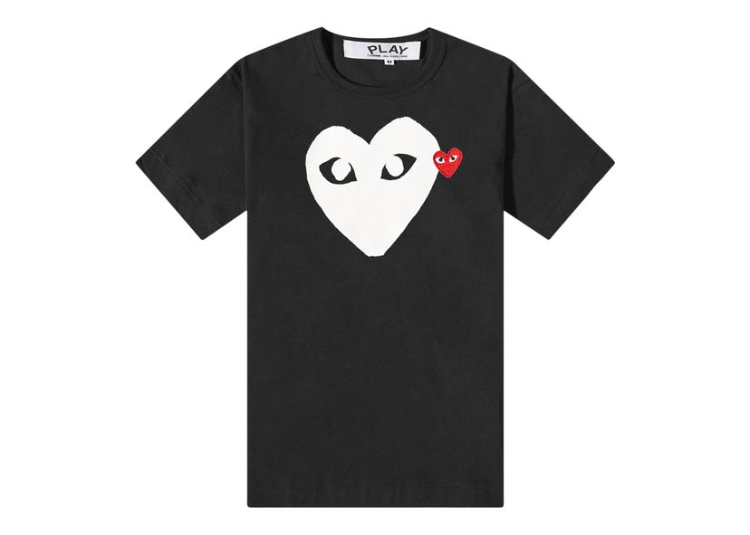 Majica kratkih rukava Comme des Garçons Double Heart Logo T-Shirt Crna | AZ-T116-051-1-6
