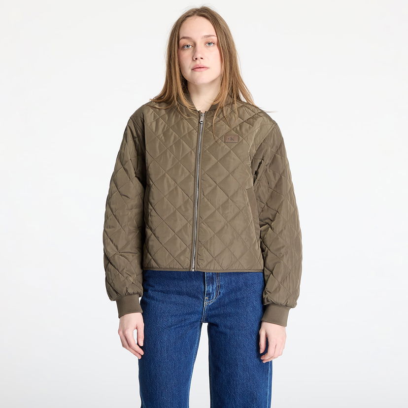 Pernata jakna CALVIN KLEIN Calvin Klein Jeans Women's Quilted Bomber Jacket Zelena | J20J224701 PFV