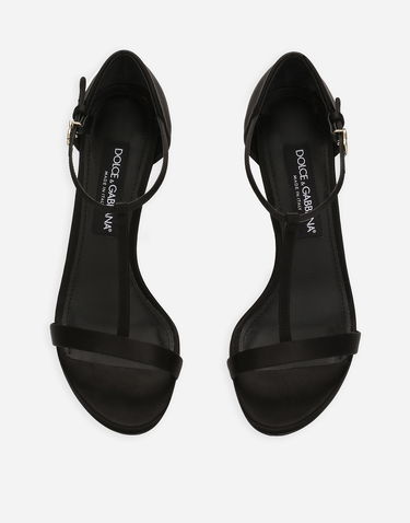 Tenisice i cipele Dolce & Gabbana Satin T-bar Sandals Crna | CR1766A763080999, 3