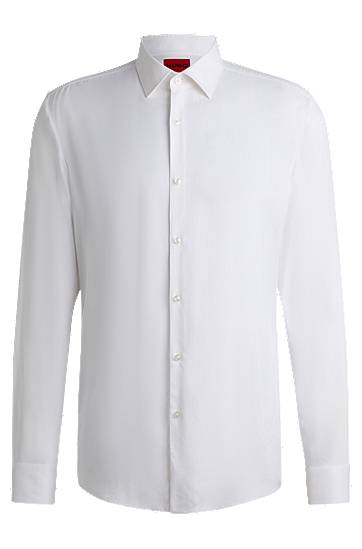 Košulja BOSS Slim-Fit Satin Shirt Bijela | 50539769
