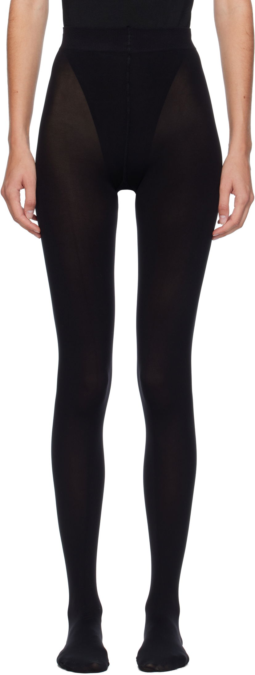 Čarape Alaïa ALAÏA Integrated Feet Tights Crna | AA9A55553M785