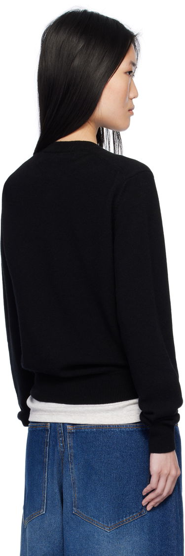Džemper Comme des Garçons Black Cardigan With White Heart Crna | AX-N061-051, 2