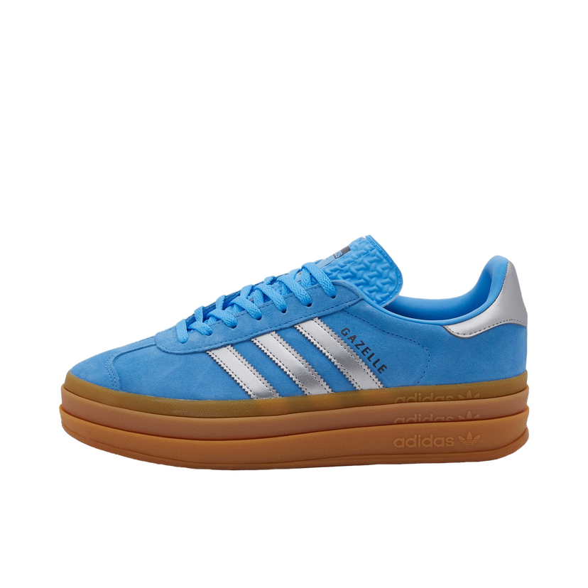 Tenisice i cipele adidas Originals Adidas Women's Gazelle Bold W in Blue Burst/Silver Metal/Aurora Ink, Size UK 3 | END. Clothing Plava | JI0327