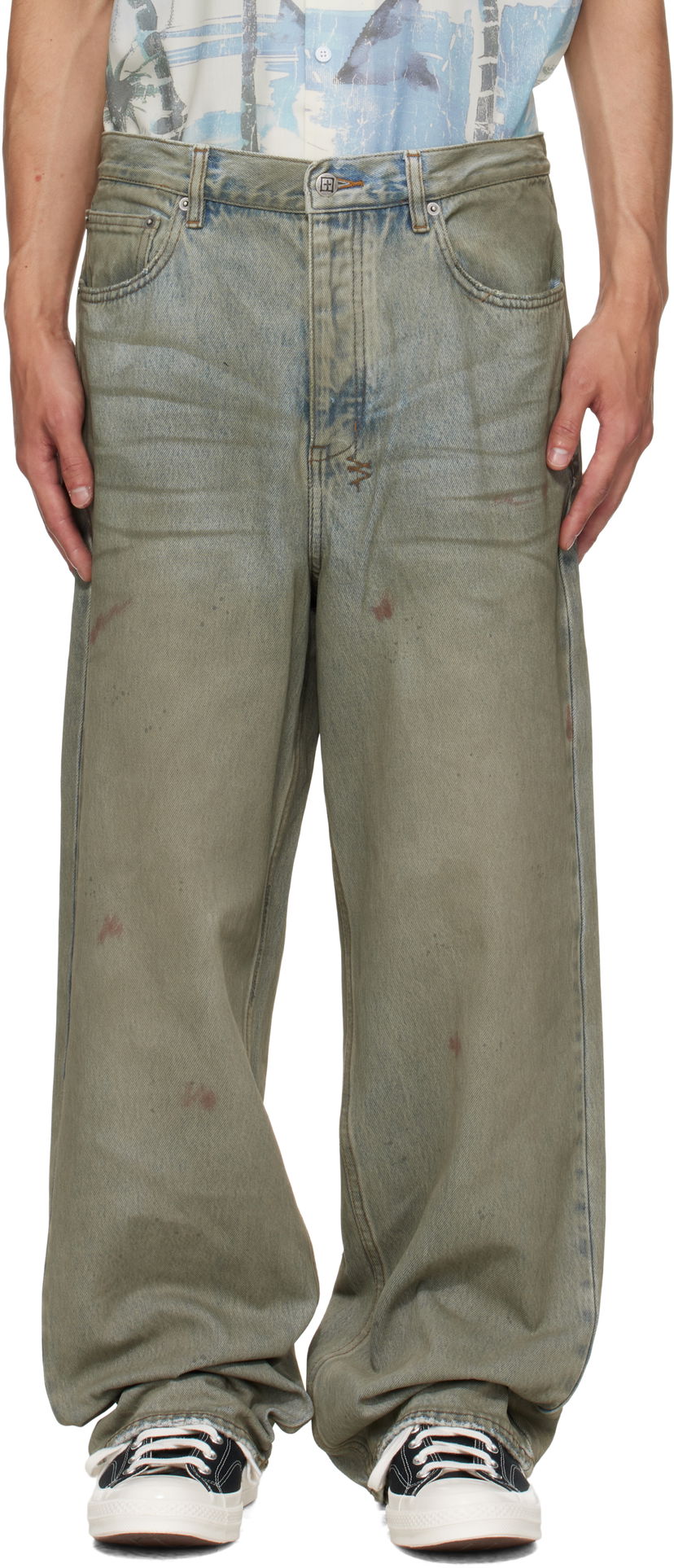 Jeans Ksubi Maxx Greaser Jeans Zelena | MPF25DJ042