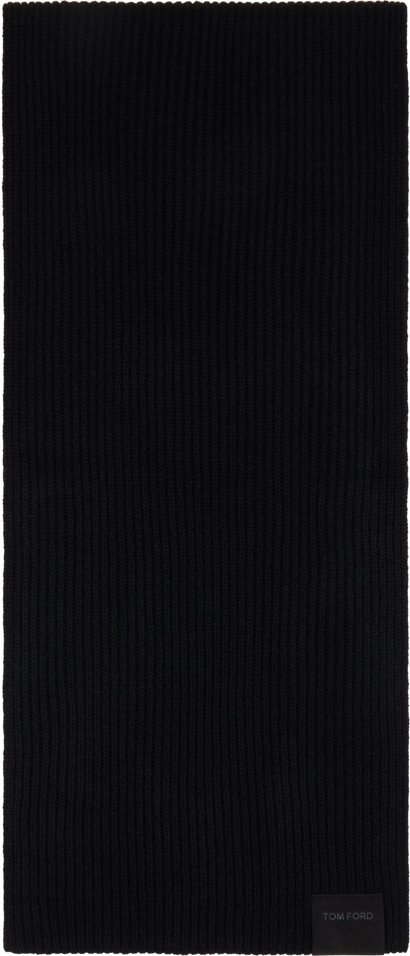 Šal Tom Ford TOM FORD Cashmere Ribbed Knit Scarf Crna | KSR015-YMK066