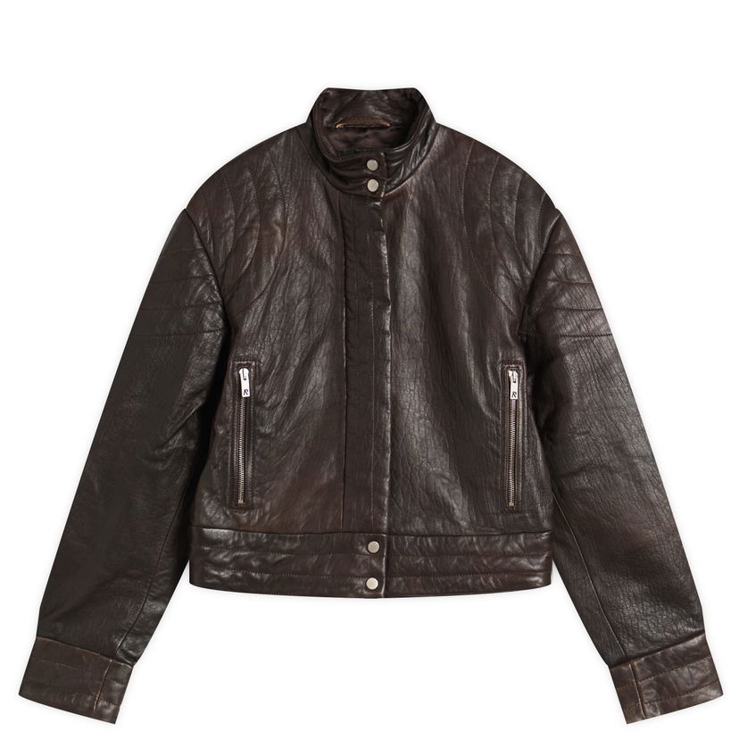 Jakna Represent Clo Drive Leather Jacket, Size Medium Smeđa | MLW100007-17