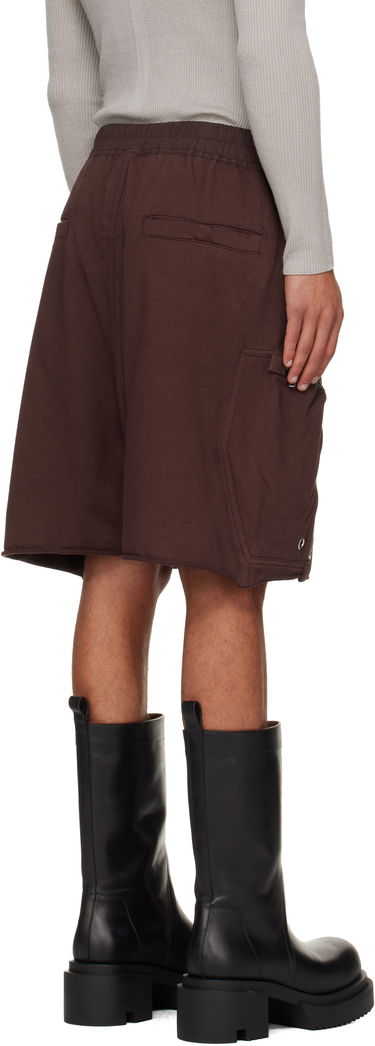 Kratke hlače Rick Owens Rick Owens DRKSHDW Concordians Bauhaus Drawstring Zipped Cargo Shorts with Raw Hem Smeđa | DU02E7389 RIG, 2