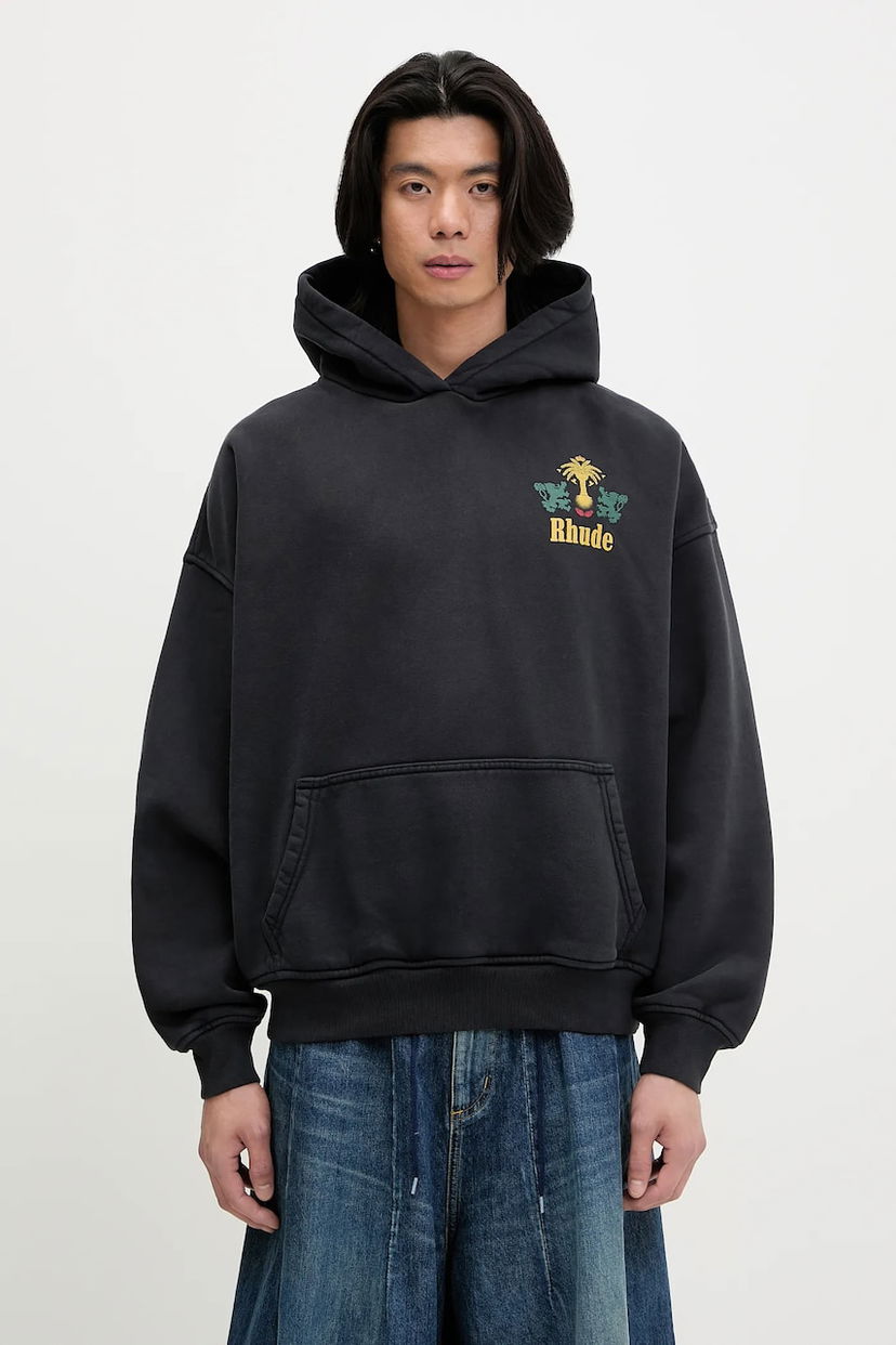 Dukserice Rhude Rhude Tabaco Graphic Hoodie Crna | RHSS25HO03012