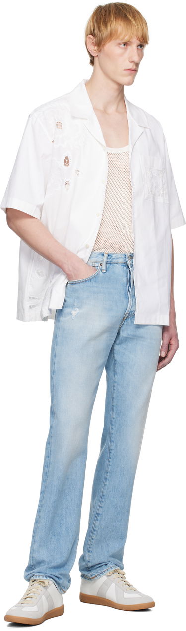 Košulja Marine Serre Marine Serre Regenerated Linen Bowling Shirt Bijela | USI016A UWOV0007, 3