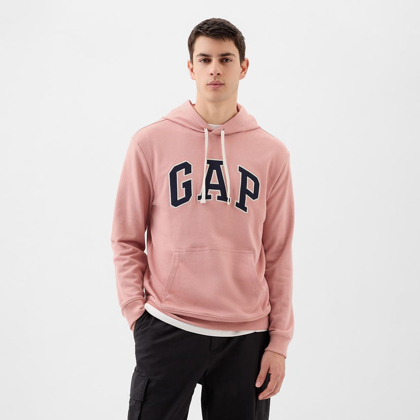 Dukserice GAP French Terry Pullover Logo Hoodie Pink Rosette 16-1518 Ružičasta | 868460-01