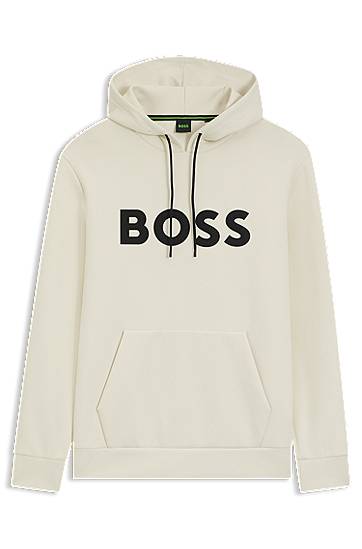 Dukserice BOSS BOSS Cotton Blend Hoodie Bež | 50551457