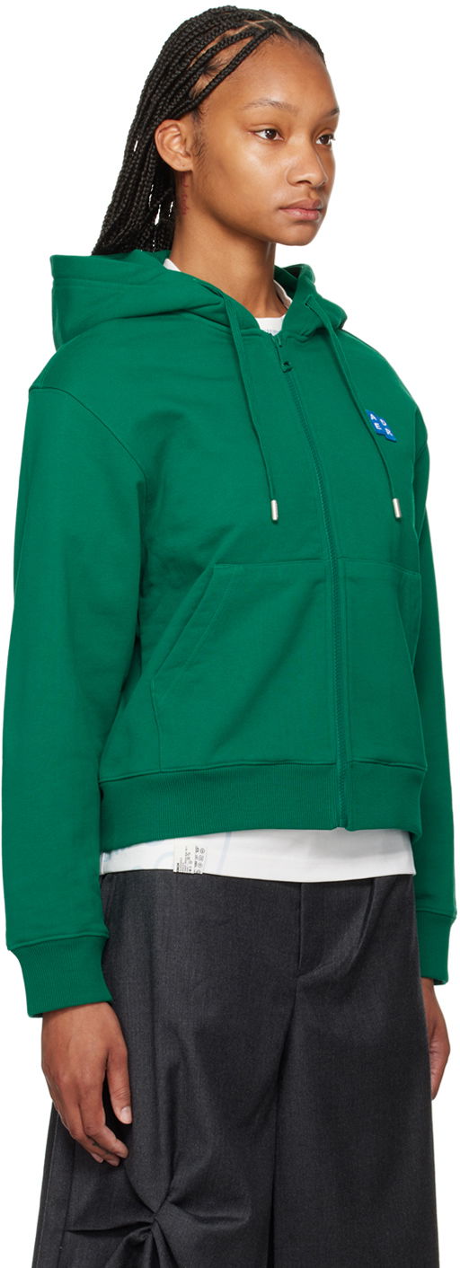 Dukserice ADER ERROR Cropped TRS Tag Zip Hoodie Zelena | BMSGFYHD0401GN, 1