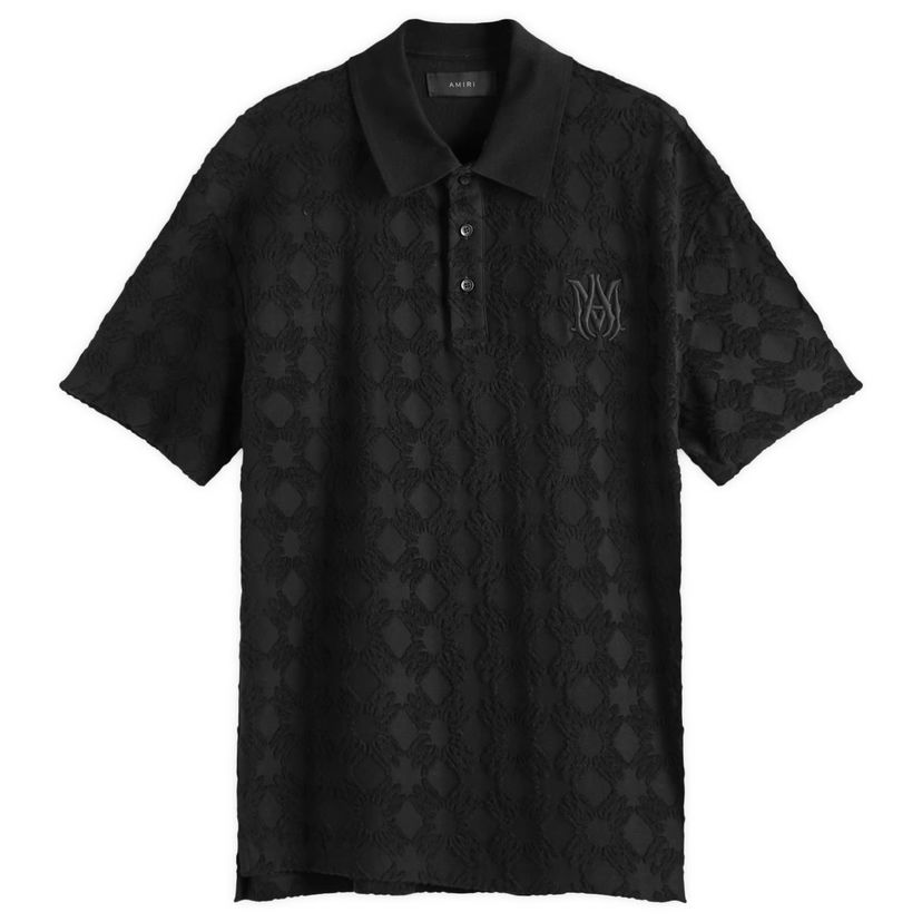 Polo majica AMIRI MA Quad Toweling Polo, Size Large Crna | AMJYPO1015-001