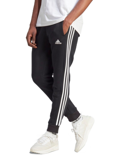 Trenirka adidas Originals Essentials Fleece 3-Stripes Tapered Cuff Pants Crna | IB4030