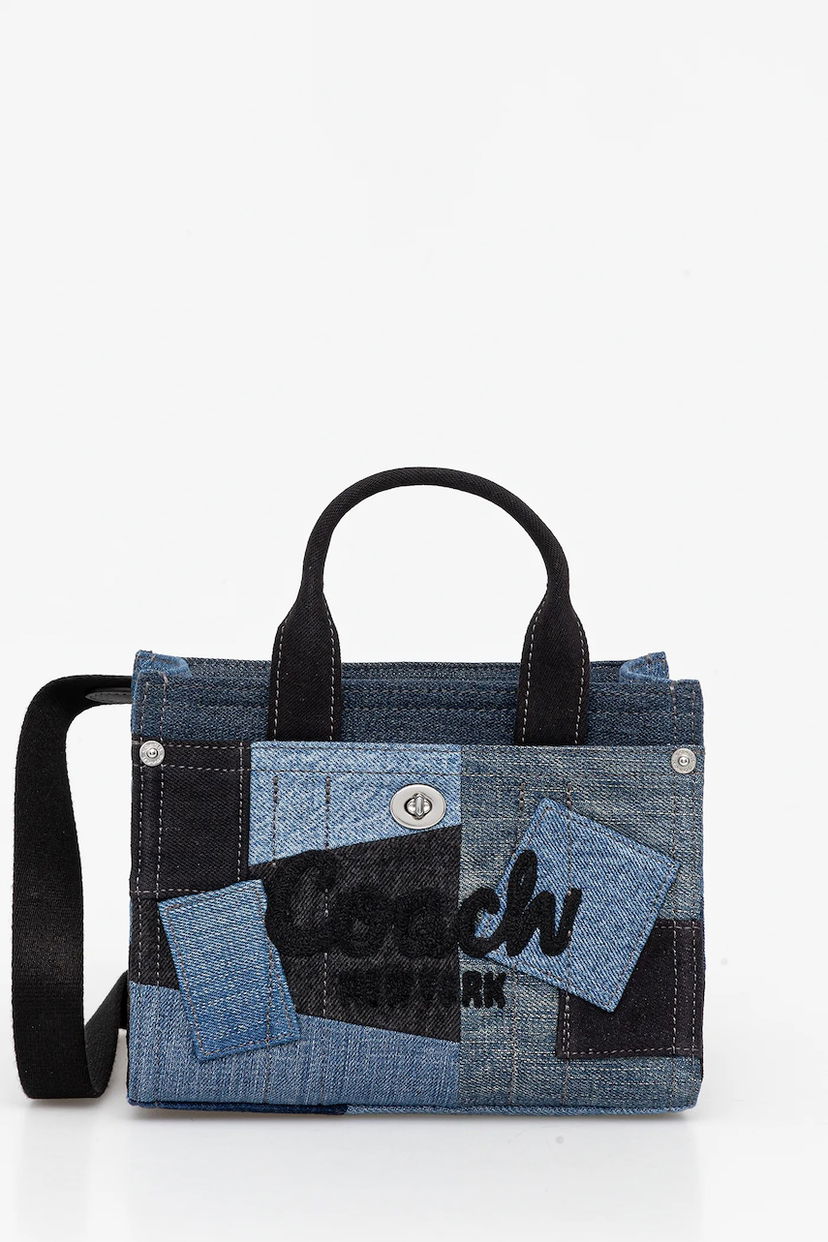 Tote bag Coach Coach Denim Patchwork Tote Bag Plava | CAO32