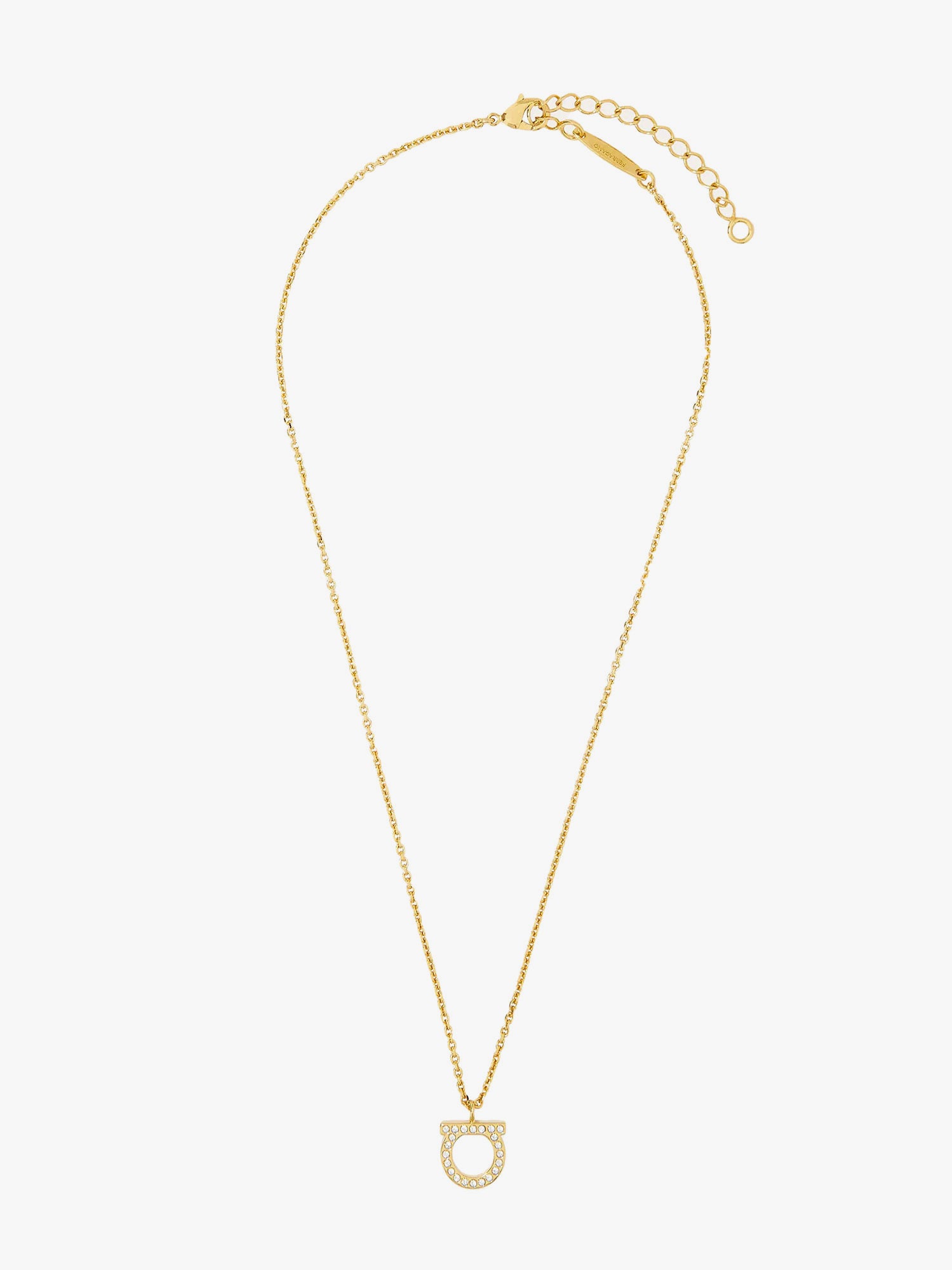 Ogrlica FERRAGAMO Ferragamo Gancini Crystal Necklace Metalik | 760132696657STRASS, 0