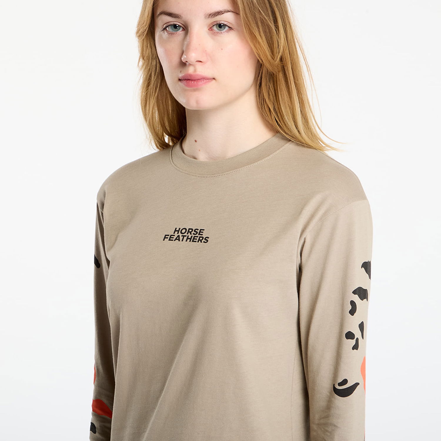 Majica kratkih rukava Horsefeathers Long-Sleeve Top Reiko Bež | SW958A, 1