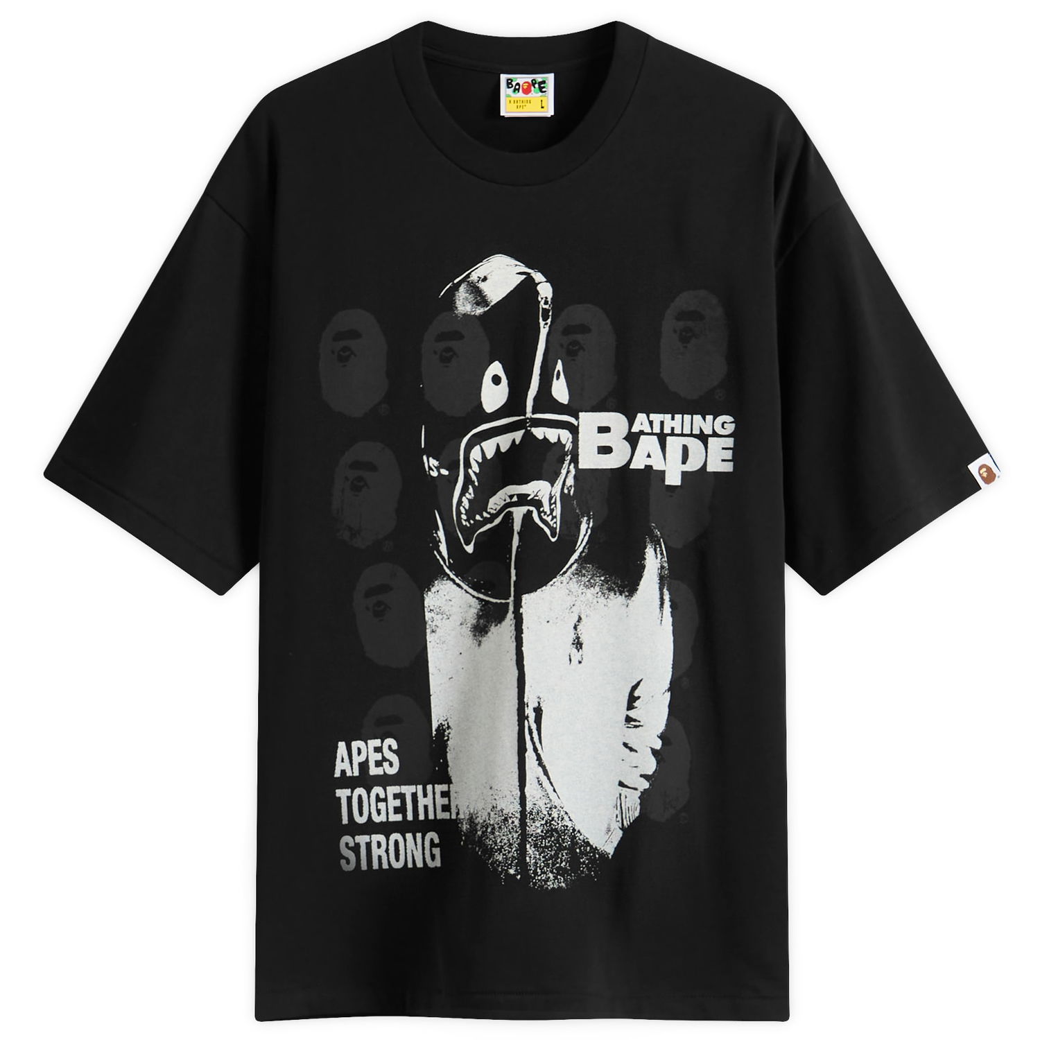 Majica kratkih rukava BAPE A Bathing Ape Spray Paint Multi Logo T-Shirt, Size Small Crna | 001TEL801343M-BLK, 0