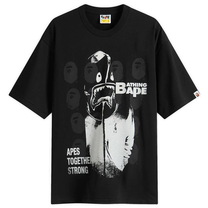 Majica kratkih rukava BAPE A Bathing Ape Spray Paint Multi Logo T-Shirt, Size Small Crna | 001TEL801343M-BLK