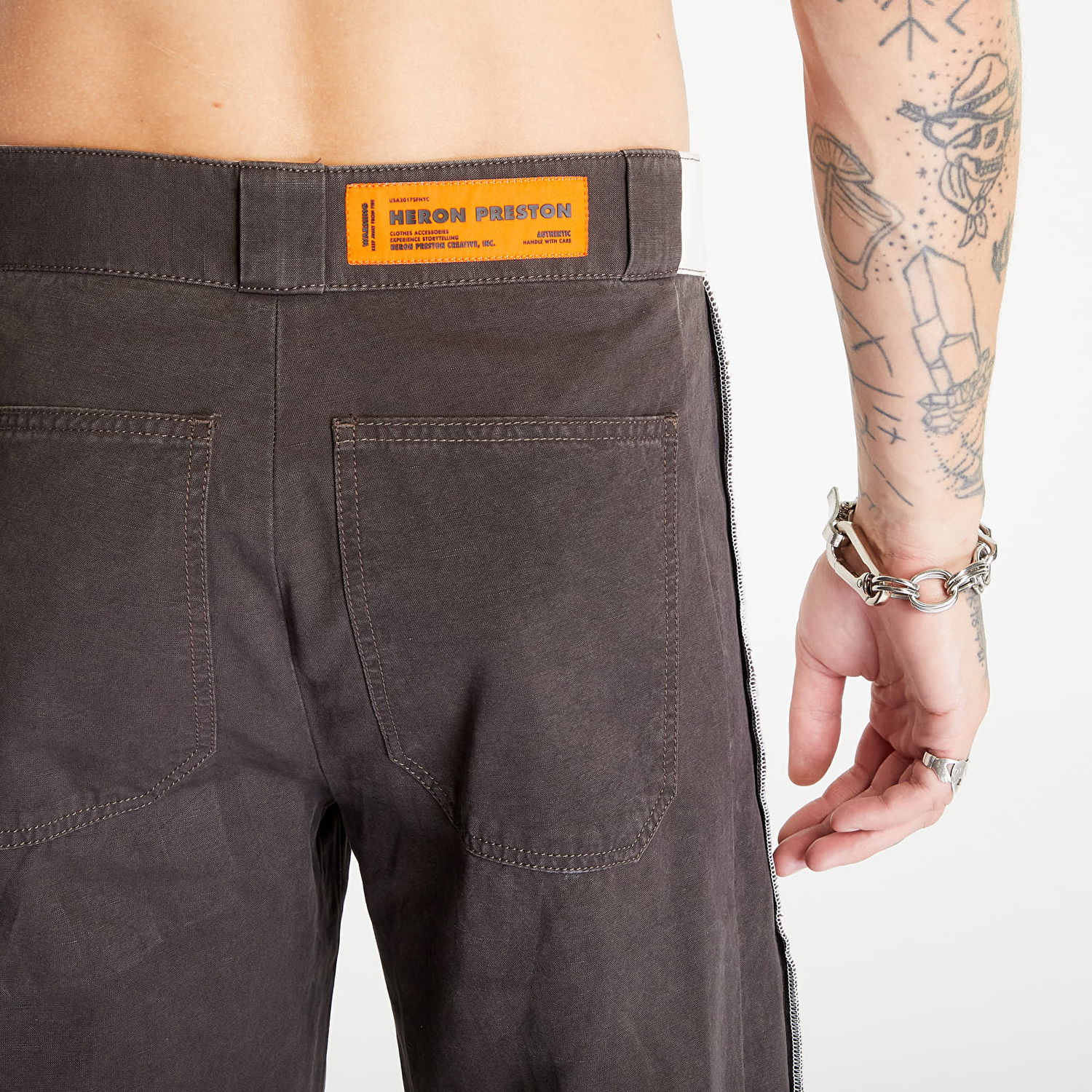 Hlače HERON PRESTON Vintage Wash Canvas Trousers Smeđa | HMCG010F23FAB0036000, 1
