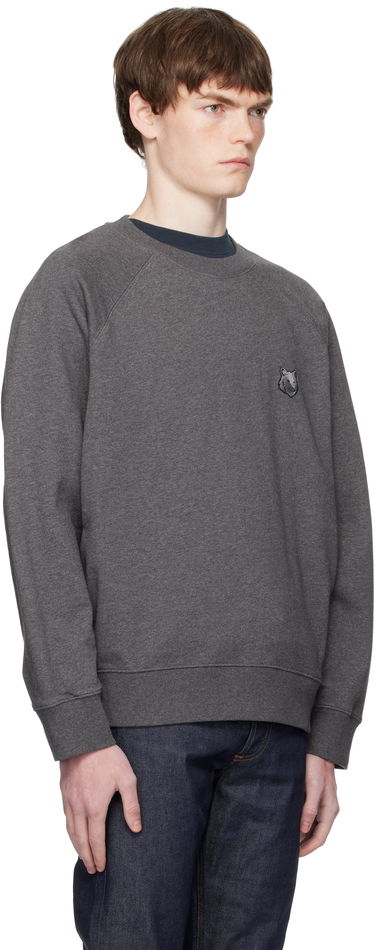Dukserice MAISON KITSUNÉ Maison Kitsuné Fox Head Patch Oversize Sweatshirt Siva | PM00306KM0340, 1