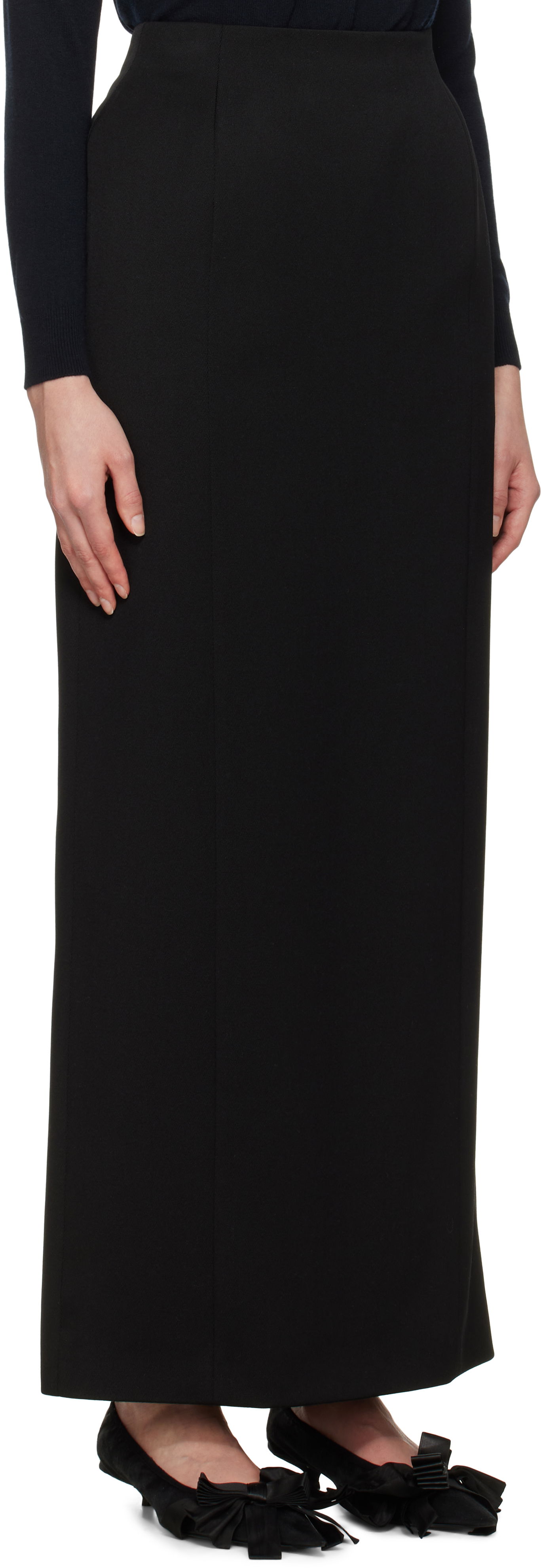 Suknja Balenciaga Balenciaga Hourglass Maxi Skirt Crna | 814081 TPT24, 1