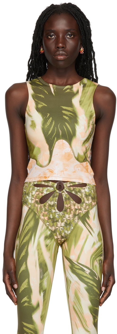 Majica bez rukava Collina Strada Collina Strada Tie-Dye Print Tank Top Zelena | XX3196