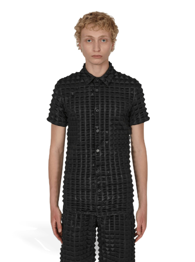 Košulja Kanghyuk 2.5 Pyramid Embossed Shirt Crna | PS22SSS06 001