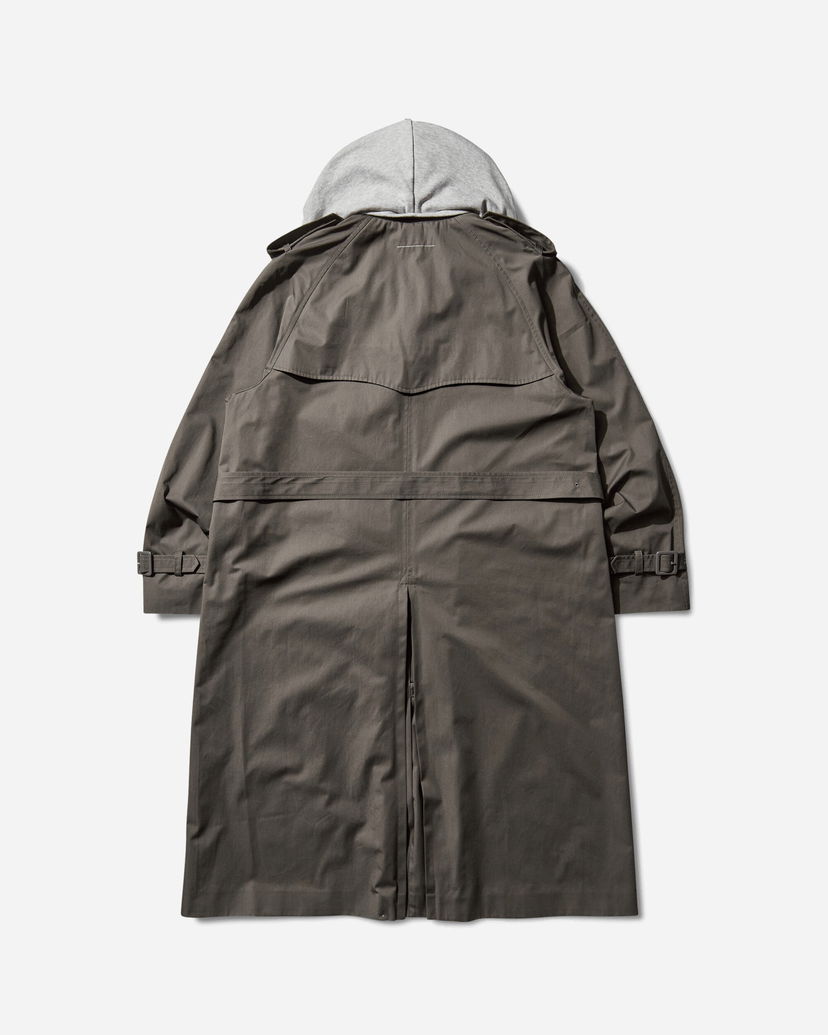 Trenčkot Maison Margiela Hooded Trench Coat Siva | SH0AH0005 860