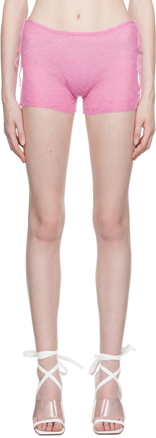 Kratke hlače GUIZIO Guizio Side Tie Shorts Ružičasta | H23607S018