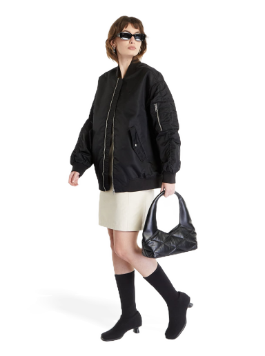 Bomber jakna CALVIN KLEIN Oversized Bomber Jacket Crna | J20J221082 BEH