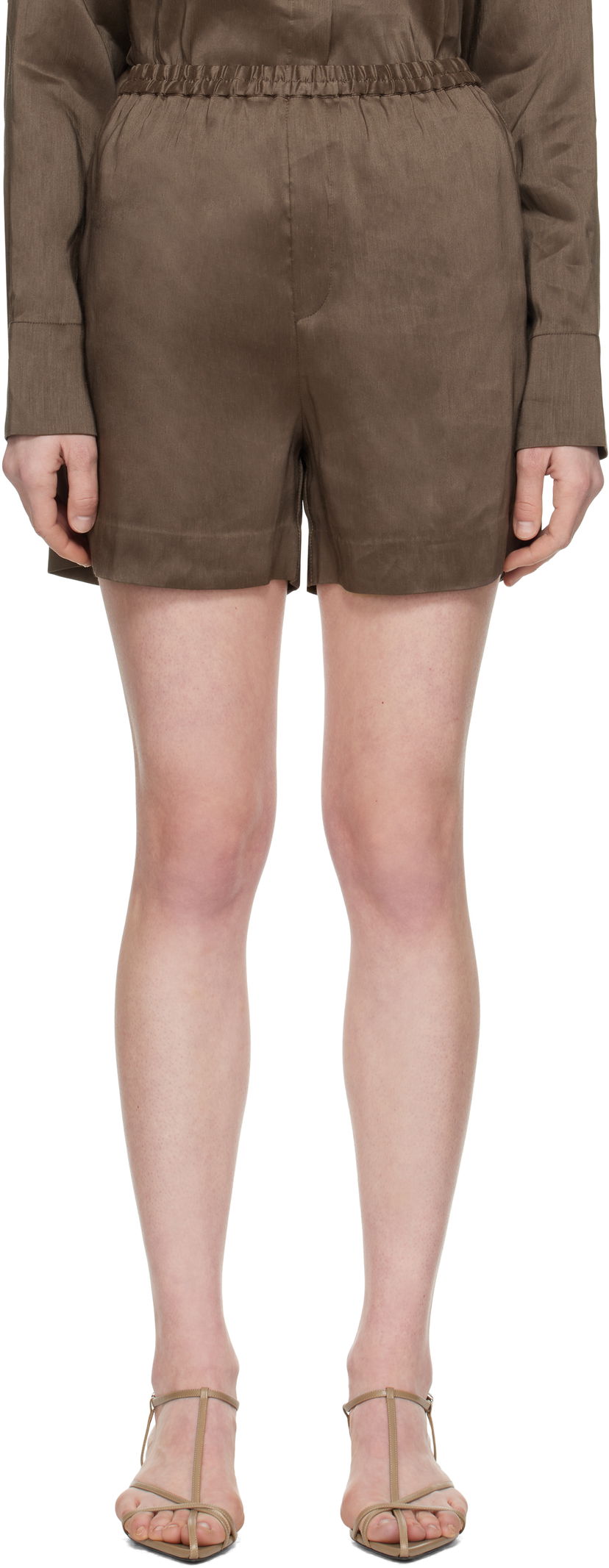 Kratke hlače Loulou de Saison Loulou de Saison Adonia Shorts Smeđa | ADONIA