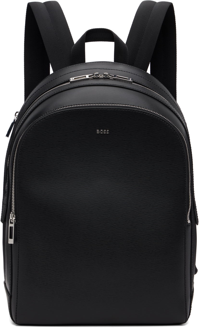 Ruksak BOSS BOSS Leather Backpack Crna | 50548273