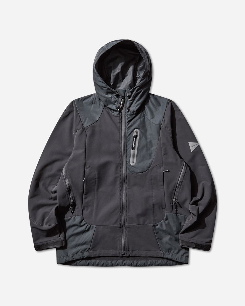 Jakna and wander Hooded Stretch Shell Jacket Siva | 5745221005 023