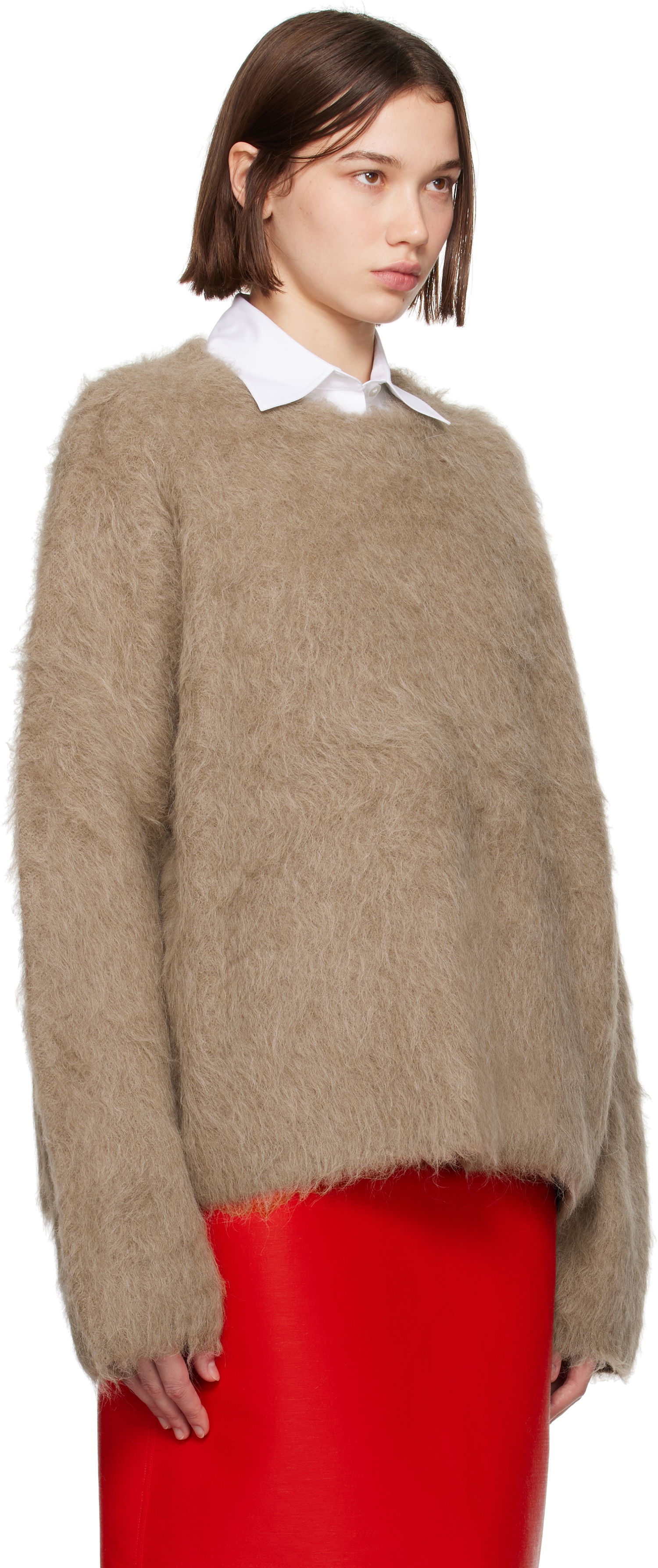 Džemper TOTEME Boxy Alpaca Knit Sweater Bež | 244-WRT873-YA0106, 1