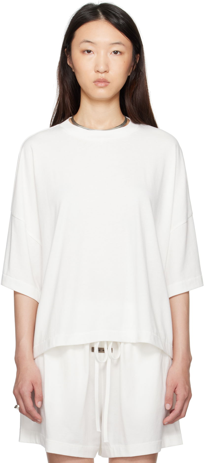 Majica kratkih rukava Fear of God Fear of God ESSENTIALS Boxy T-Shirt Bijela | 125SP255894FW