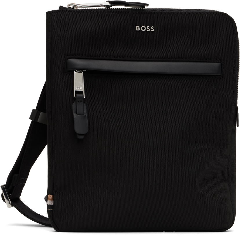 Torba za rame BOSS BOSS Canvas Messenger Bag Crna | 50529082