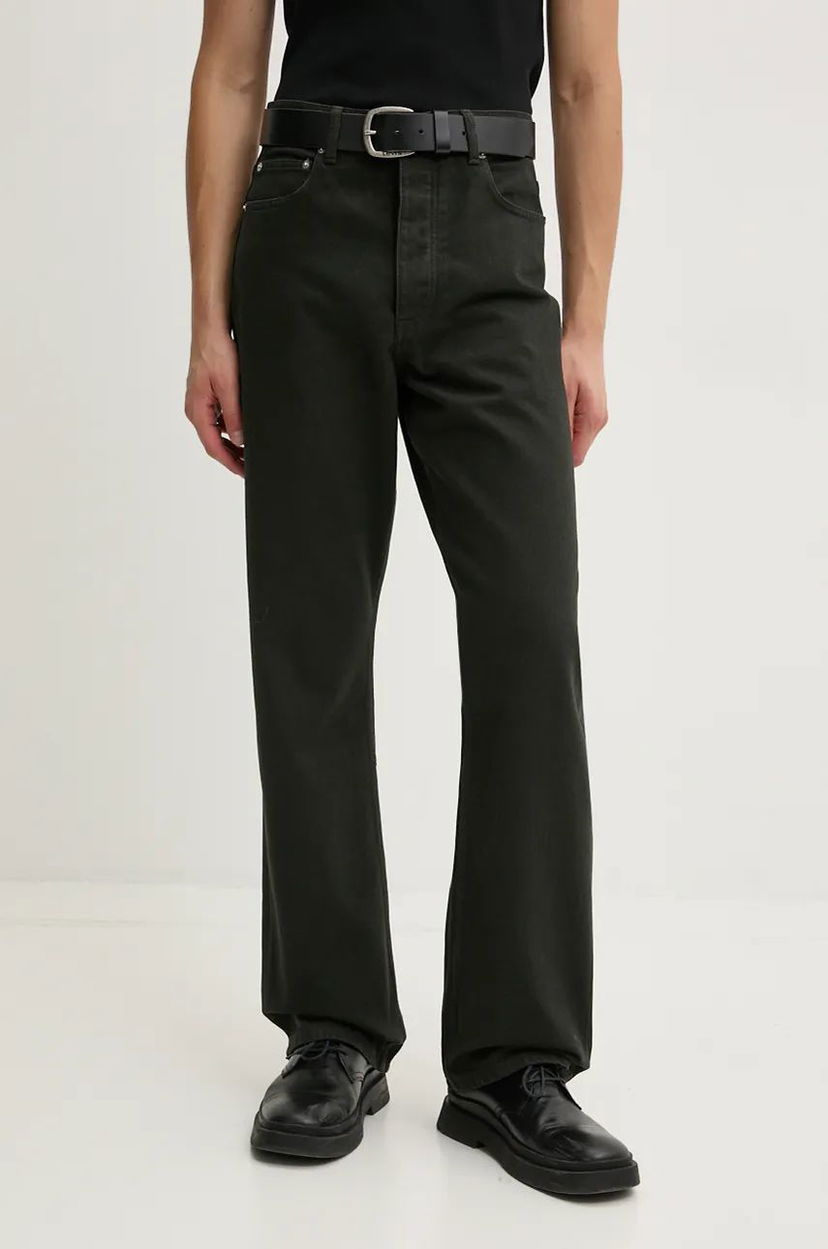 Jeans Nanushka Gannon Straight Leg Jeans Crna | NM24PFPA01497
