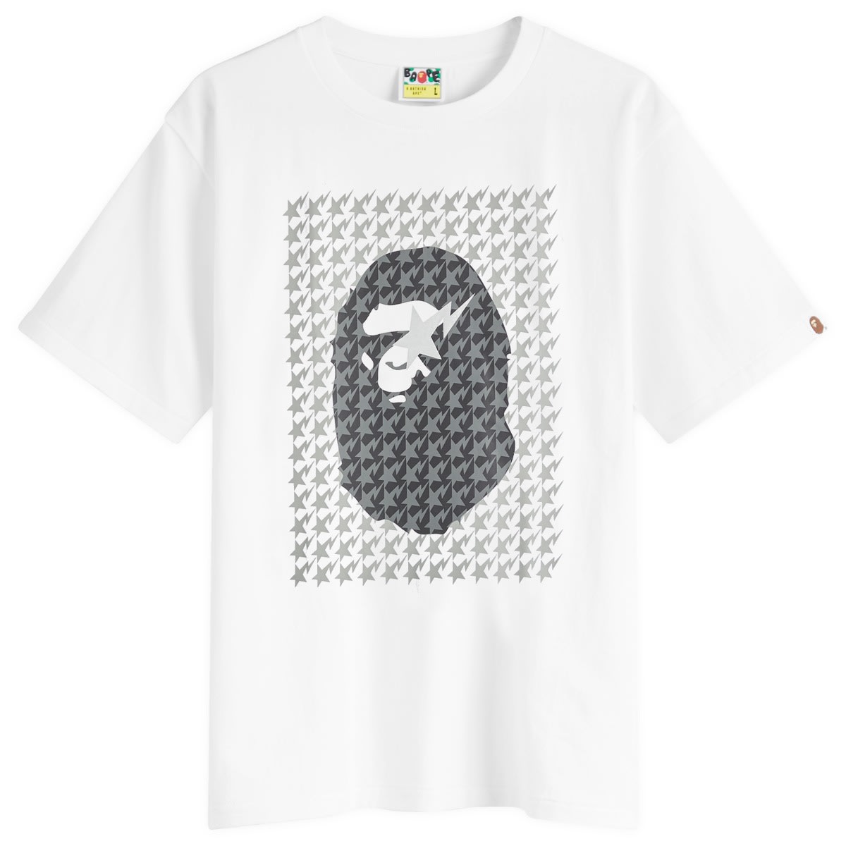 Majica kratkih rukava BAPE Houndstooth Ape Head Graphic T-Shirt Bijela | 001TEK801035M-WH2, 0