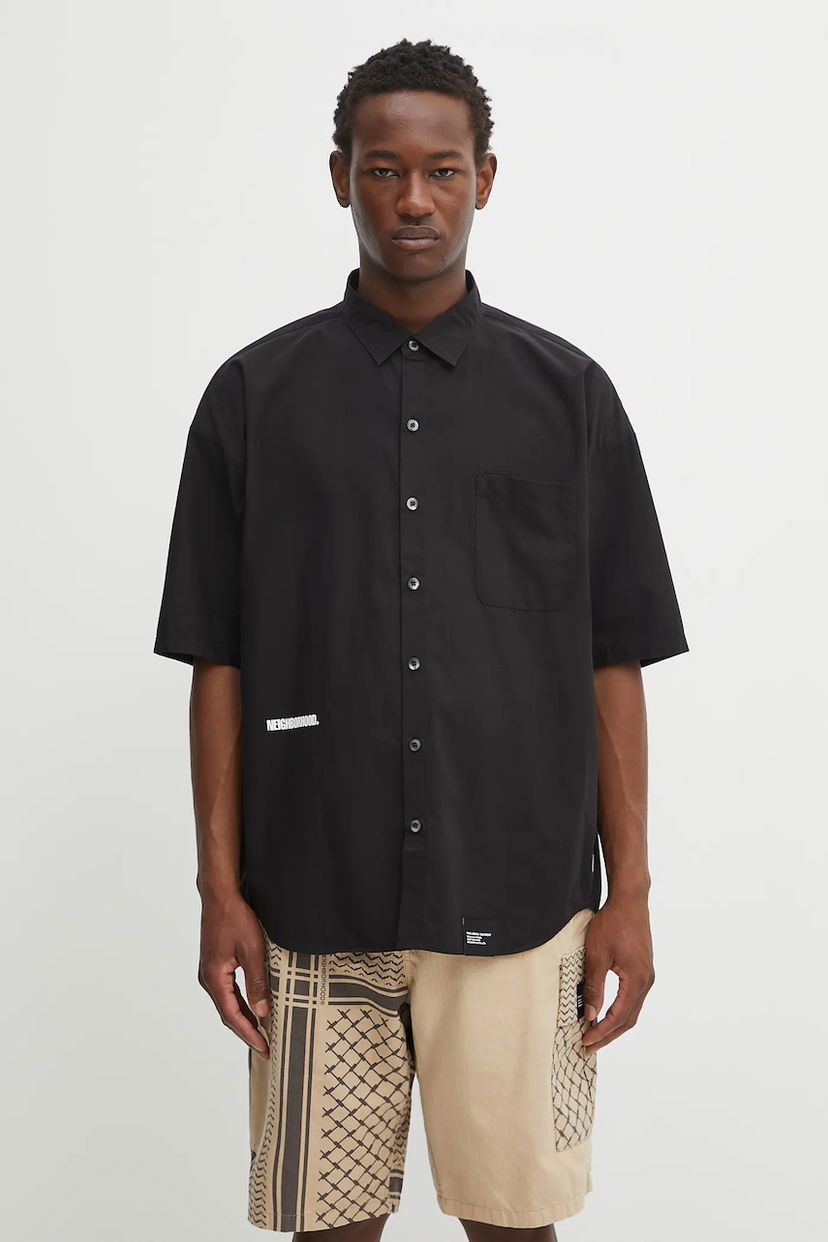Košulja Neighborhood NEIGHBORHOOD Relaxed Fit Over Shirt Crna | 251BENH.SHM02