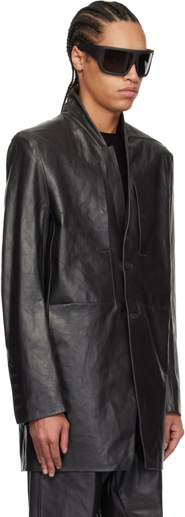 Jakna Rick Owens Rick Owens Hollywood Lido Leather Jacket Crna | RU01E5753 LTP, 1
