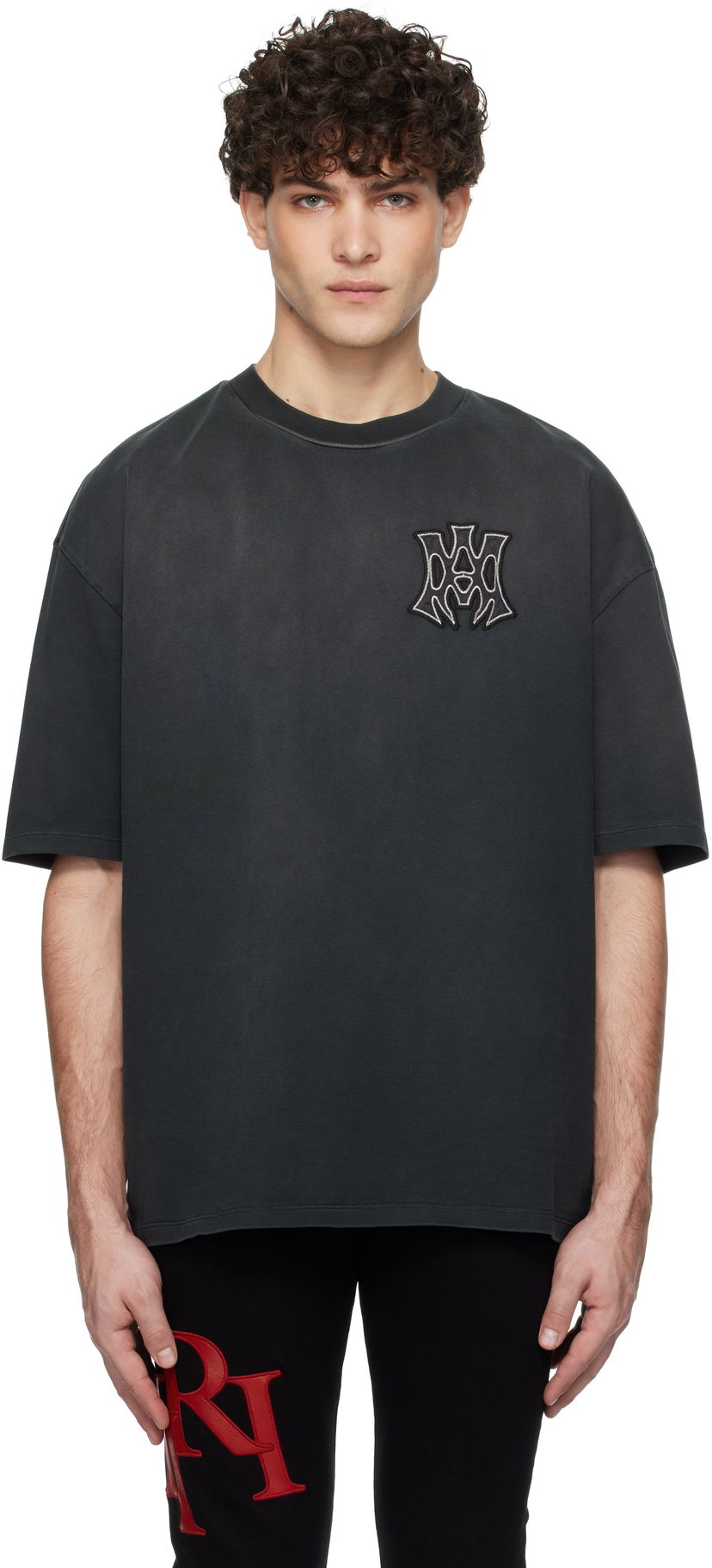 Majica kratkih rukava AMIRI 'MA Hollywood' Oversized T-Shirt Siva | AMJYTE1126