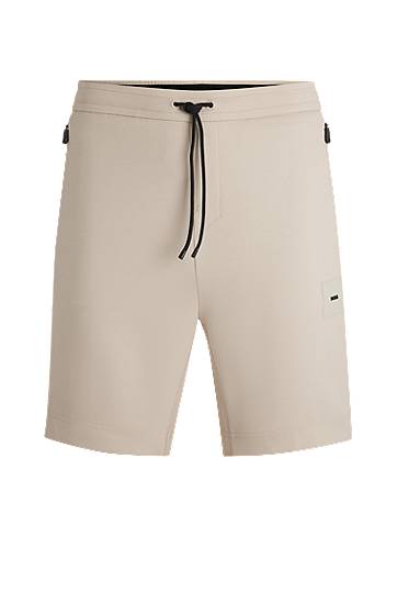 Kratke hlače BOSS Stretch Cotton-Blend Shorts Bež | 50537199