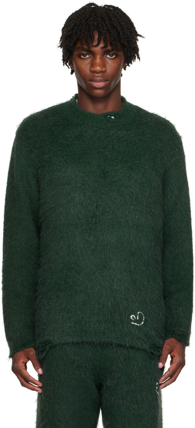 Džemper ADER ERROR Crewneck Distressed Sweater Zelena | BMADFWKT0304GN