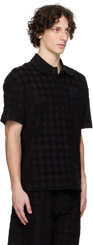 Polo majica AMIRI AMIRI MA Quad Toweling Polo Crna | AMJYPO1015, 4