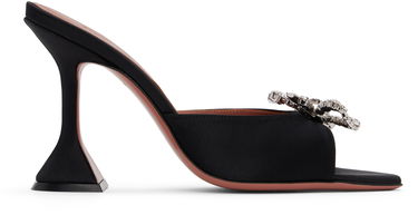 Dodaci Amina Muaddi Amina Muaddi Rosie Slipper Heeled Sandals Crna | ROSIE SLIPPER CL SATIN, 0